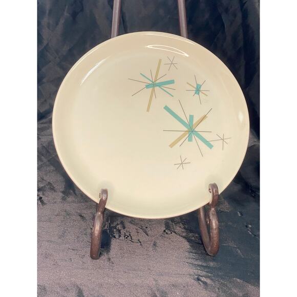 Vintage Salem, North Star, Atomic Starburst, 1 luncheon plate and 8 saucers - Picture 5 of 15